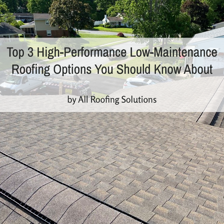 Top 3 High-Performance Low-Maintenance Roofing Options You Should Know About
