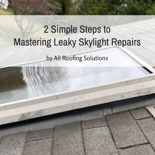 2 Simple Steps to Mastering Leaky Skylight Repairs