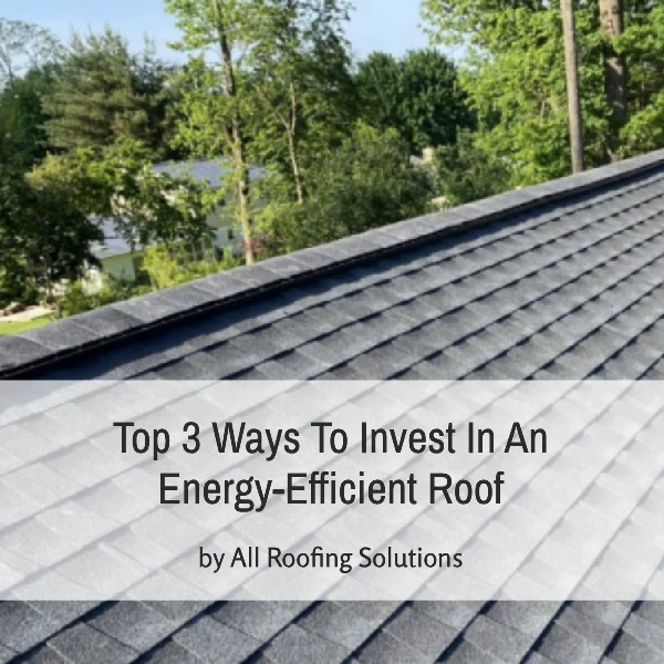 Top 3 Ways To Invest In An Energy-Efficient Roof