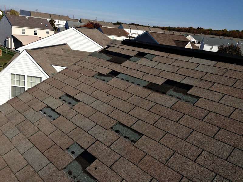 shingle roofing wind damage repairs Newark DE 19711